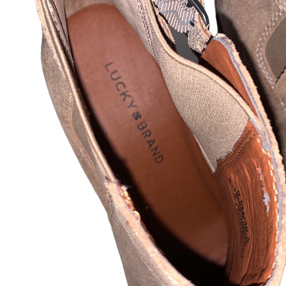 Lucky Brand Esperanza suede buckle stacked heel booties - Picture 14 of 16